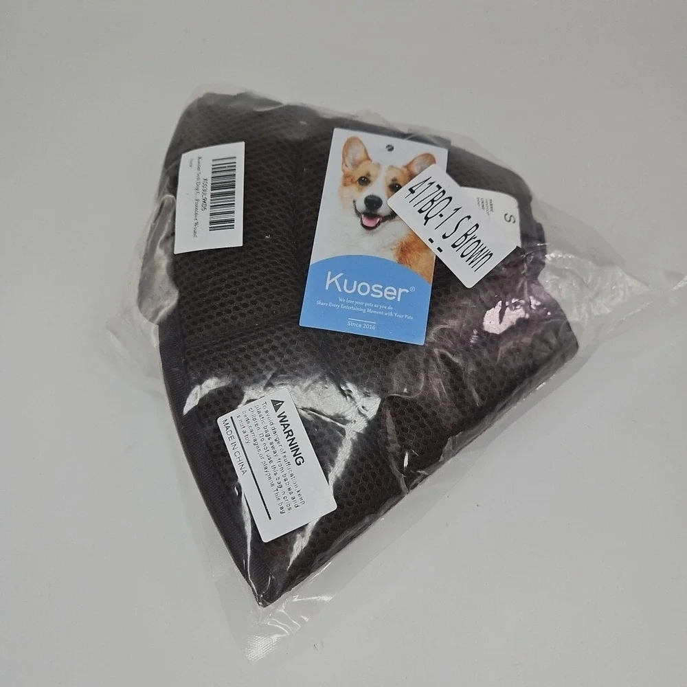 Kuoser‎ Soft Dog Cone Collar After Surgery, Adjustable Dog Recovery  SMALL Brown